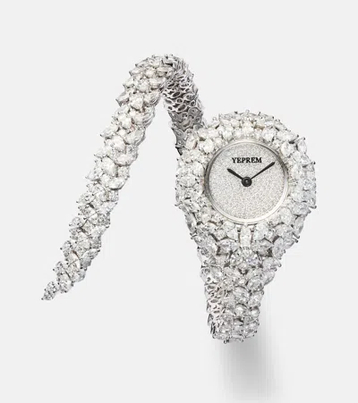 Yeprem Y-momento 18kt White Gold Watches With Diamonds In Silver