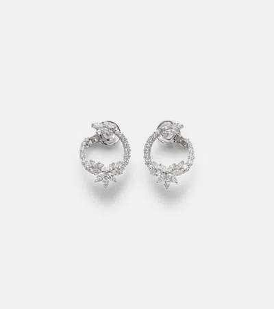 Yeprem Clip-ohrringe Y-not Aus 18kt Weissgold Mit Diamanten In Silber