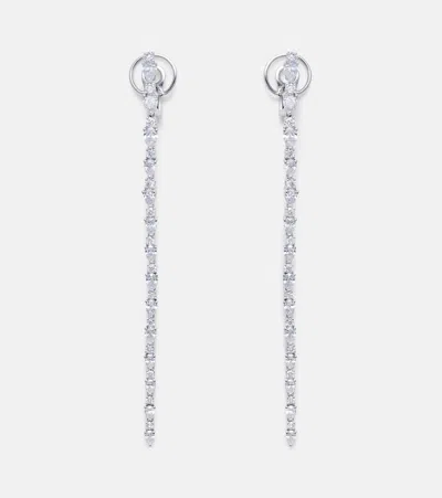 Yeprem Y-not 18kt White Gold Clip-on Earrings With Diamonds In Silver