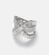 Yeprem Y-not 18kt White Gold Ring With Diamonds In Silver