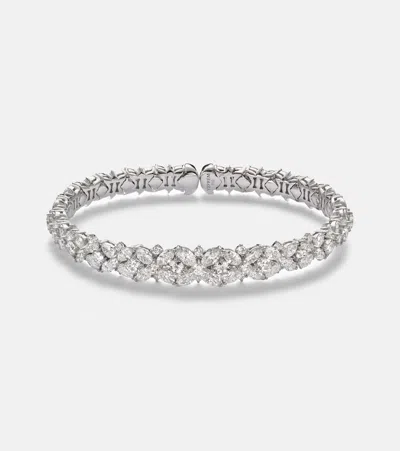Yeprem Y-couture 18kt White Gold Bangle With Diamonds In Metallic