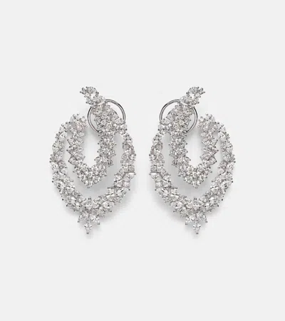 Yeprem Y-couture 18kt White Gold Drop Earrings With Diamonds In Metallic