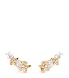 Yeprem Yellow Gold And Diamond Butterfly Earrings In Gold
