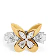Yeprem Yellow Gold And Diamond Butterfly Ring In Gold