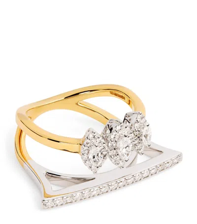 Yeprem Yellow Gold And Diamond Golden Strada Stackable Ring