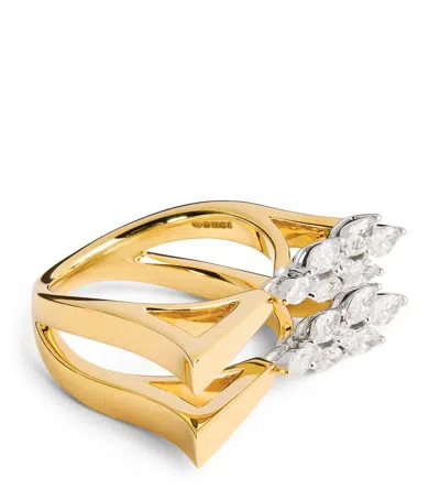 Yeprem Yellow Gold, White Gold And Diamond Ring
