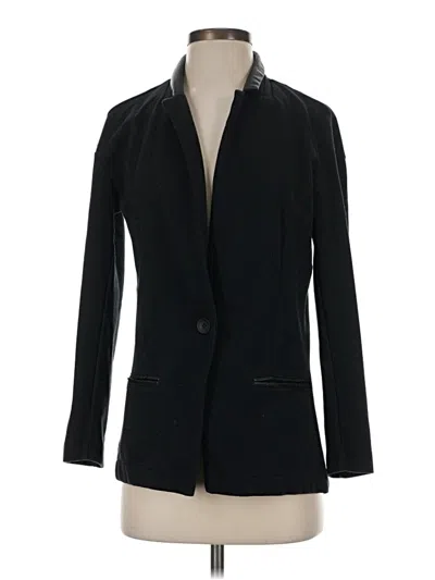Pre-owned Yerse 3/4 Sleeve Top Black Collared Neckline Tops