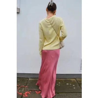 Yerse Ancient Pink Satin Skirt