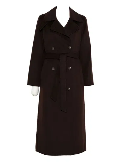 YERSE YERSE DOUBLE-BREASTED LONG COAT WITH BELT