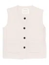 Yerse Patch-pocket Knitted Vest In Neutral