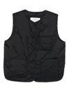 Yerse Quilted Patch-pocket Vest In Black