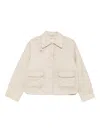 Yerse Thelma Flap-pocket Jacket In Neutral