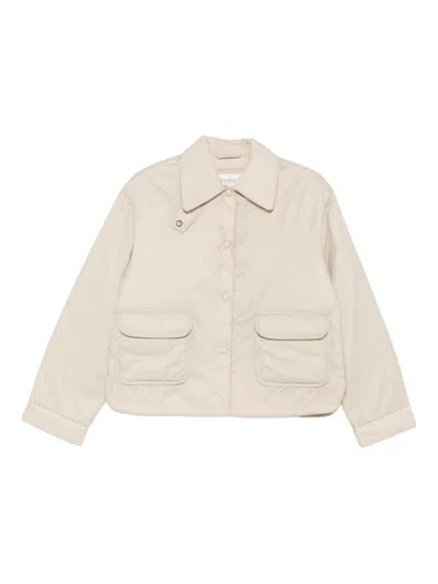 YERSE YERSE THELMA JACKET IN ECRU QUILTED TEXTURE