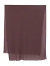 Yerse Johonson Frayed-edge Scarf In Red