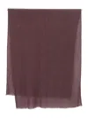 Yerse Johonson Scarf In Burgundy Wool Blend