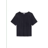 YERSE LORENA PLAIN T-SHIRT IN NAVY FROM