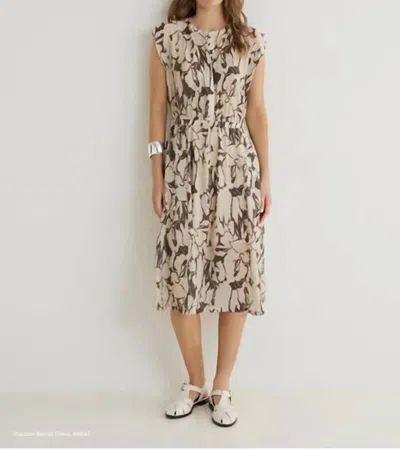 Yerse Manilas Midi Dress In Brown