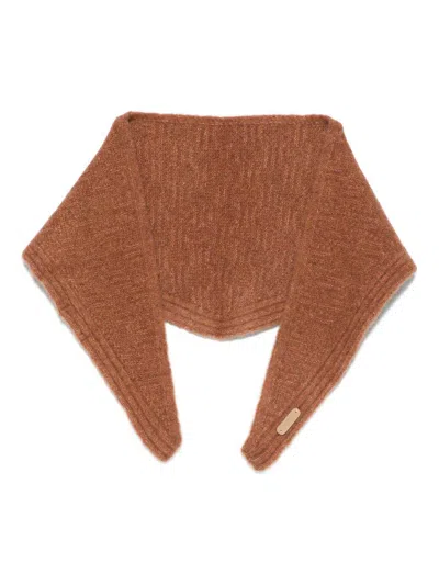 Yerse 'manus' Scarf In Brown Wool