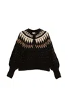 Yerse Pattern-knit Sweater In Brown