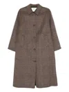 Yerse Plaid Pattern Mid-length Wool Blend Coat In Multi
