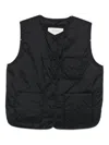 Yerse Quilted Patch-pocket Vest In Black