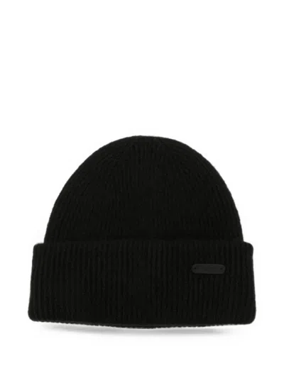 Yerse Ribbed-knit Beanie Hat In Black