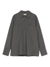 Yerse Saigon Shirt In Grey Wool Blend  In Gray