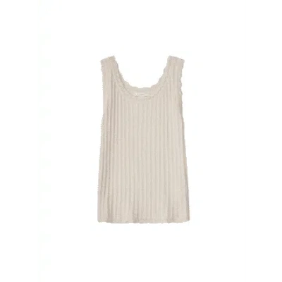 Yerse Sebas Knit Vest In Natural From In Neutral
