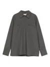 Yerse Saigon Shirt In Grey Wool Blend  In Gray