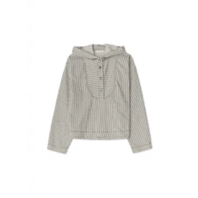 Yerse Stromboli Overshirt In Stripes From In Gray