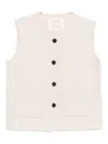 Yerse Patch-pocket Knitted Vest In Neutral