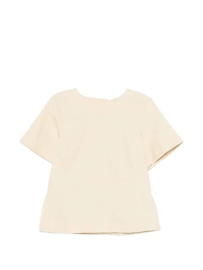 Yerse T-shirt Carli In Cotone Beige Girocollo
