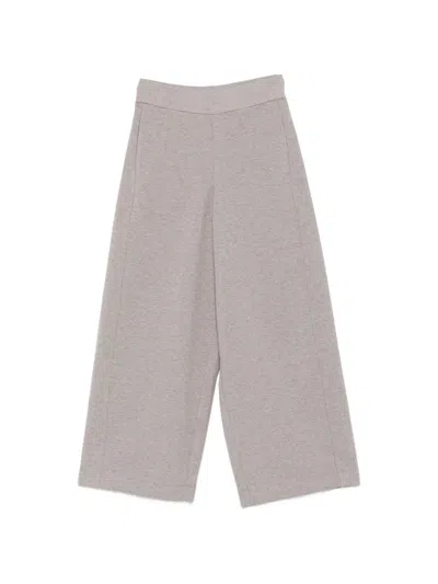 Yerse Wide-leg Jersey Trousers In Grey