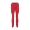 Yes Flâneuse Women's Angela Yoga Leggings With Gaiter Chinese Red In Red