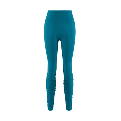 Yes Flâneuse Women's Angela Yoga Leggings With Gaiter Mosaic Blue