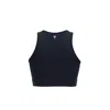 Yes Flâneuse Women's Ashley Zipper Front Halter Neck Sports Bra Black Beauty In Black