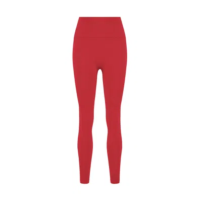 Yes Flâneuse Women's Bethany Signature High Rise Silky Soft Leggings Chinese Red
