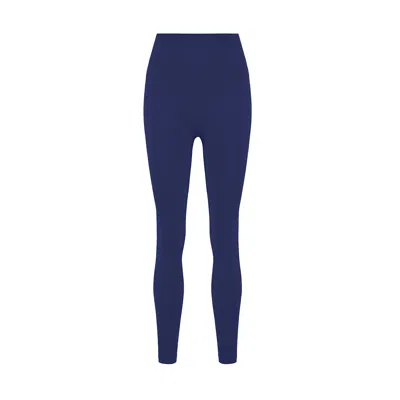 Yes Flâneuse Women's Bethany Signature High Rise Silky Soft Leggings Medival Blue