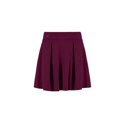 Yes Flâneuse Women's Black / Brown Polly Ruffles Skirt With Detachable Leggings Plum Caspia In Black/brown