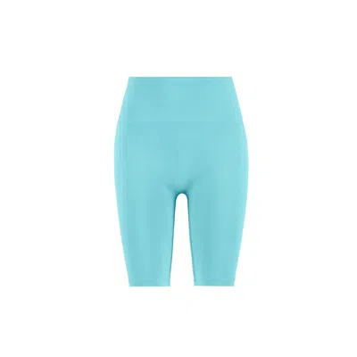 Yes Flâneuse Women's Blue Erin Biker Length Leggings Tanager Turquoise
