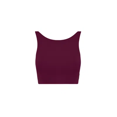 Yes Flâneuse Women's Brown Angela Halter Top With Cross Straps Plum Caspia