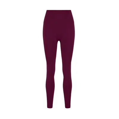 Yes Flâneuse Women's Brown Bethany Signature High Rise Silky Soft Leggings Plum Caspia