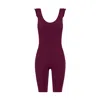 Yes Flâneuse Women's Brown / Black Carla Biker Length Jumpsuit With Shoulder Ruffles Plum Caspia In Brown/black