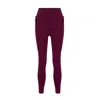 Yes Flâneuse Women's Brown / Black Lana Leggings With Tiny Side Ruffles Plum Caspia In Brown/black