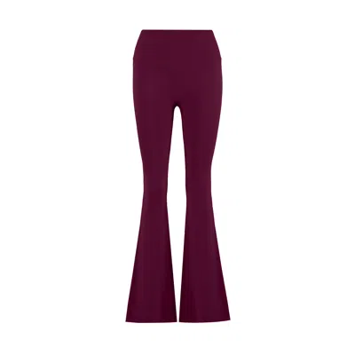 Yes Flâneuse Women's Brown Raquel High Rise Flare Cut Leggings Plum Caspia