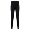 Yes Flâneuse Women's Claire High Waist Leggings With Ankle Logo Black Beauty In Black