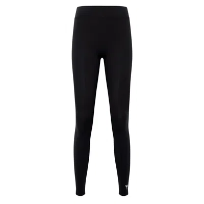 Yes Flâneuse Women's Claire High Waist Leggings With Ankle Logo Black Beauty