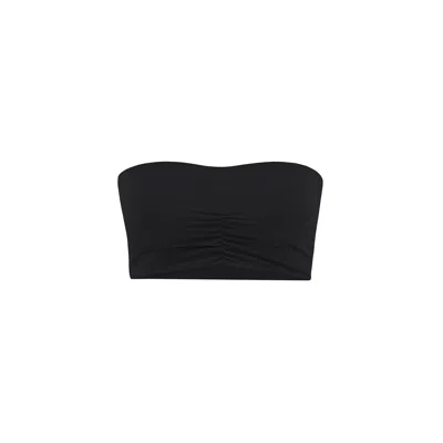 Yes Flâneuse Women's Emma Ruffles Edition Scruch Front Bandeau Top Black Beauty