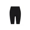 Yes Flâneuse Women's Erin Ruffles Edition Silky Soft Biker Leggings Black Beauty In Black