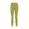 Yes Flâneuse Women's Gold / Green Melissa Ruffles Edition Silky Soft Leggings Golden Lime In Gold/green